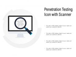 Penetration testing icon with scanner