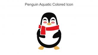 Penguin Aquatic Colored Icon In Powerpoint Pptx Png And Editable Eps Format