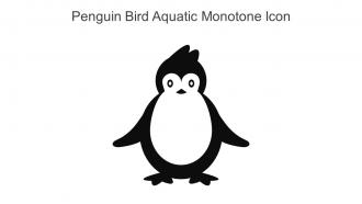 Penguin Bird Aquatic Monotone Icon In Powerpoint Pptx Png And Editable Eps Format