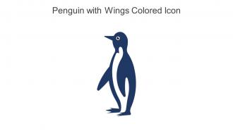 Penguin With Wings Colored Icon In Powerpoint Pptx Png And Editable Eps Format