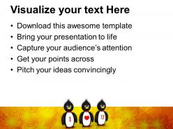Penguins showing i love you valentines powerpoint templates ppt themes and graphics 0213