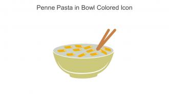 Penne Pasta In Bowl Colored Icon In Powerpoint Pptx Png And Editable Eps Format