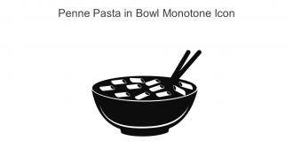 Penne Pasta In Bowl Monotone Icon In Powerpoint Pptx Png And Editable Eps Format