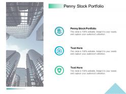 Penny stock portfolio ppt powerpoint presentation infographic template cpb