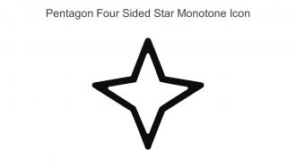 Pentagon Four Sided Star Monotone Icon In Powerpoint Pptx Png And Editable Eps Format