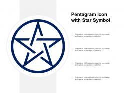 Pentagram icon with star symbol