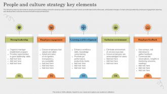 People And Culture Strategy Key Elements