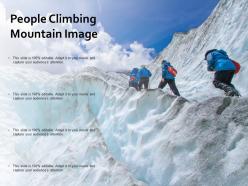 People climbing mountain image