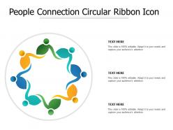 People connection circular ribbon icon