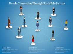 People connection through social media icon