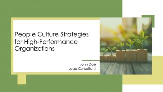 People Culture Strategies For High Performance Organizations PPT Guidelines AT
