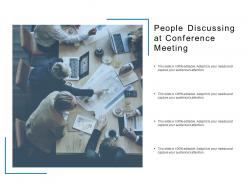 People discussing at conference meeting