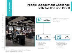 People engagement challenge with solution and result