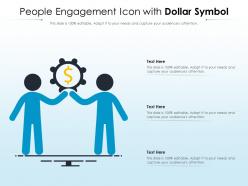 People engagement icon with dollar symbol