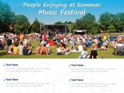 People enjoying at summer music festival