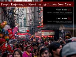 People Enjoying In Street During Chinese New Year