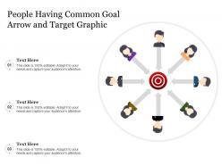 People having common goal arrow and target graphic