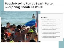 People having fun at beach party on spring break festival