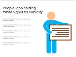 People icon holding white signal for publicity