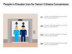 People in elevator icon for senior citizens convenience