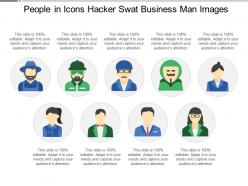 People in icons hacker swat business man images
