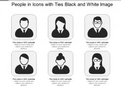 People in icons with ties black and white image