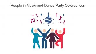 People In Music And Dance Party Colored Icon In Powerpoint Pptx Png And Editable Eps Format