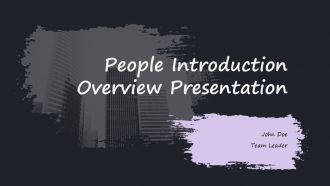People Introduction Overview Presentation PPT PowerPoint ACP
