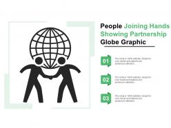 People joining hands showing partnership globe graphic
