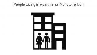 People Living In Apartments Monotone Icon In Powerpoint Pptx Png And Editable Eps Format