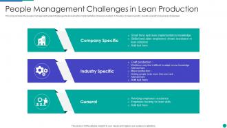 People Management Challenges In Lean Production