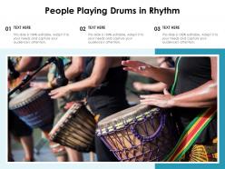 People playing drums in rhythm