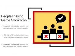 People playing game show icon