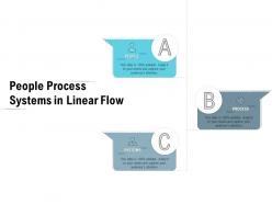 People process systems in linear flow