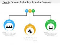 People process technology icons for business management