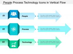 People process technology icons in vertical flow