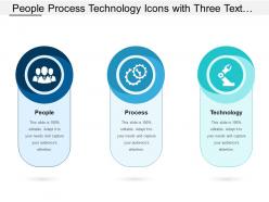 People Process Technology Icons With Three Text Holders