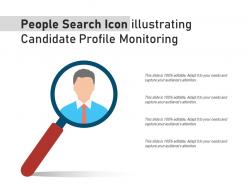 People search icon illustrating candidate profile monitoring