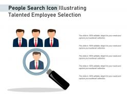 People Search Icon Illustrating Talented Employee Selection