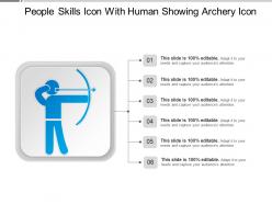 People skills icon with human showing archery icon