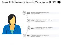 People skills showcasing business worker sample of ppt