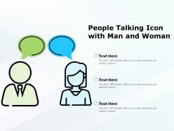 People talking icon with man and woman