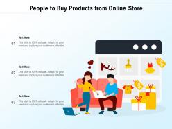 People to buy products from online store