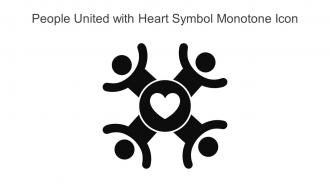 People United With Heart Symbol Monotone Icon In Powerpoint Pptx Png And Editable Eps Format