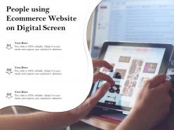 People using ecommerce website on digital screen