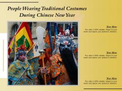 People wearing traditional costumes during chinese new year