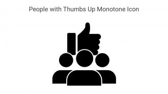 People With Thumbs Up Monotone Icon In Powerpoint Pptx Png And Editable Eps Format
