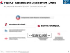 Pepsico research and development 2018