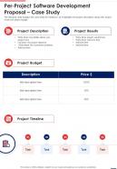 Per Project Software Development Proposal Case Study One Pager Sample Example Document