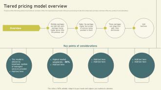 Per User Pricing Model For Managed Services Tiered Pricing Model Overview Ppt Gallery Slide